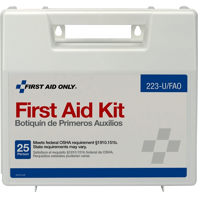 SAS SAFETY CORP FIRST AID KIT OSHA APPROVED FOR 25 EMPLOYEES
