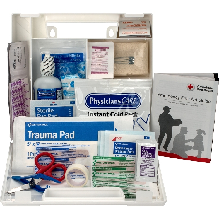 SAS SAFETY CORP FIRST AID KIT OSHA APPROVED FOR 25 EMPLOYEES