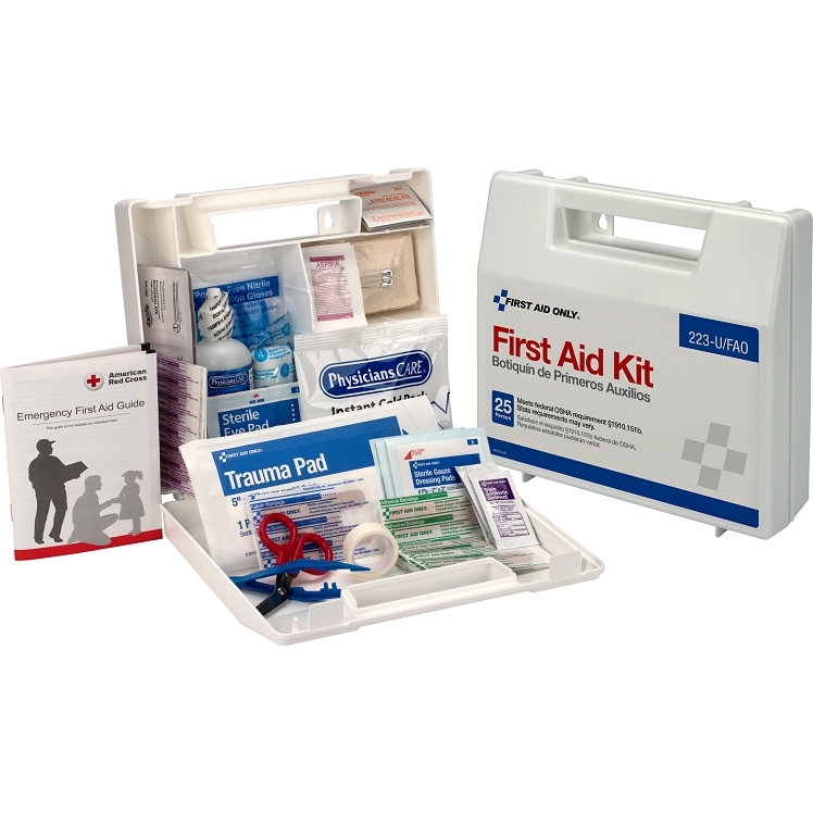 SAS SAFETY CORP FIRST AID KIT OSHA APPROVED FOR 25 EMPLOYEES