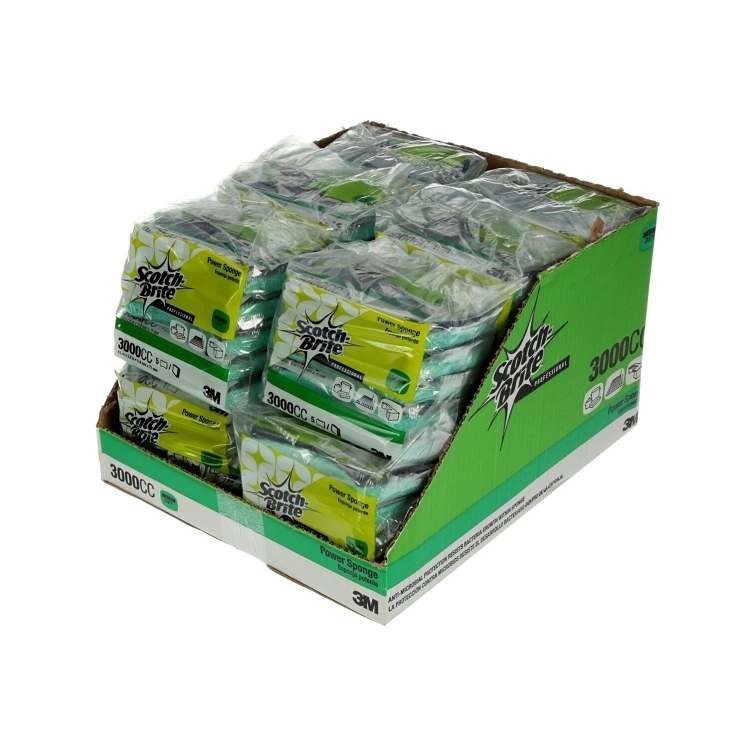 3M SCOTCHBRITE POWER SPONGE 4.5X3X0.6 INCH 3000CC