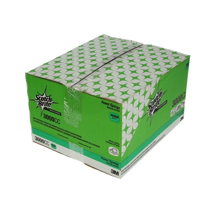 3M SCOTCHBRITE POWER SPONGE 4.5X3X0.6 INCH 3000CC