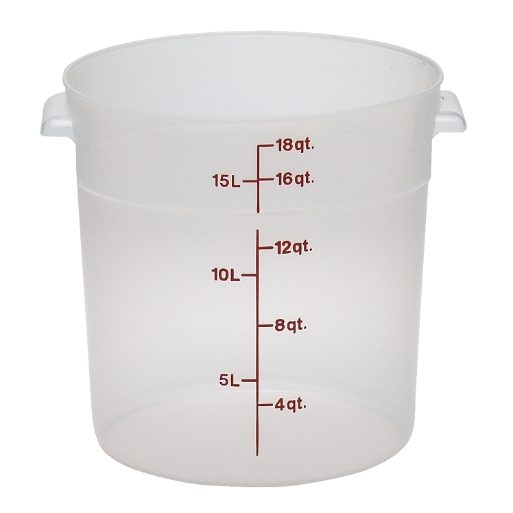 CAMBRO ROUND TRANSLUCENT FOOD CONTAINER 18 QUART
