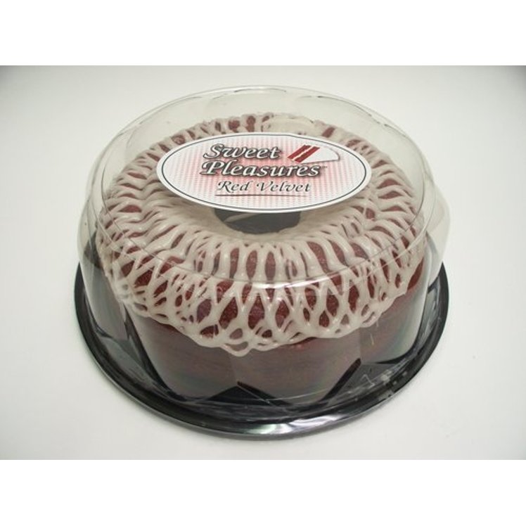 SWEET PLEASURES RED VELVET BUNDT CAKE ICED 8 INCHES UNSLICED