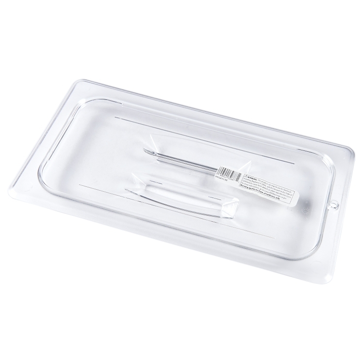 CAMBRO SEAL TRANSLUCENT THIRD SIZE FOOD PAN LID WITH HANDLE
