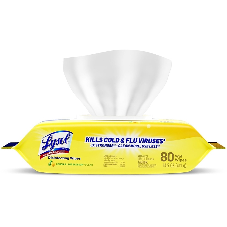 LYSOL DISINFECTING WIPES LEMON LIME