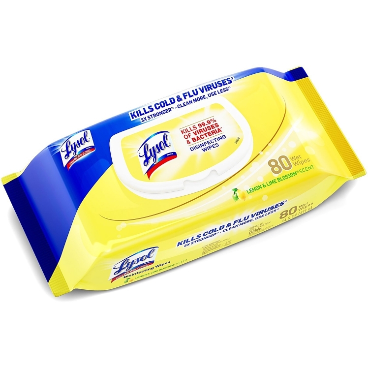 LYSOL DISINFECTING WIPES LEMON LIME