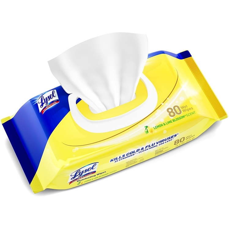 LYSOL DISINFECTING WIPES LEMON LIME