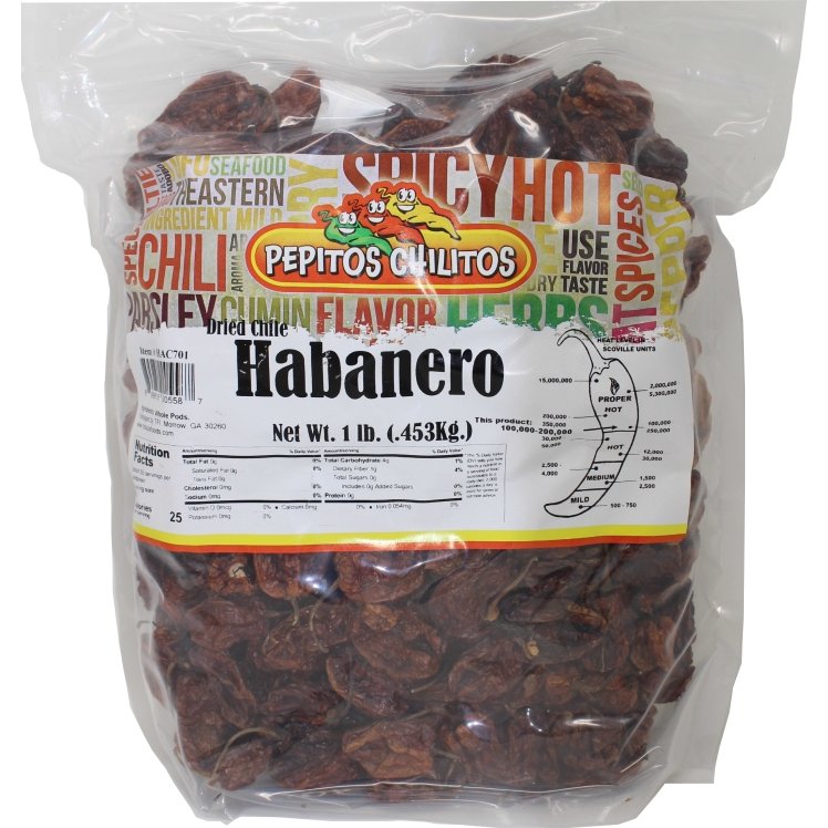 PEPITOS CHILITOS PEPPER HABANERO WHOLE DRIED CHILI