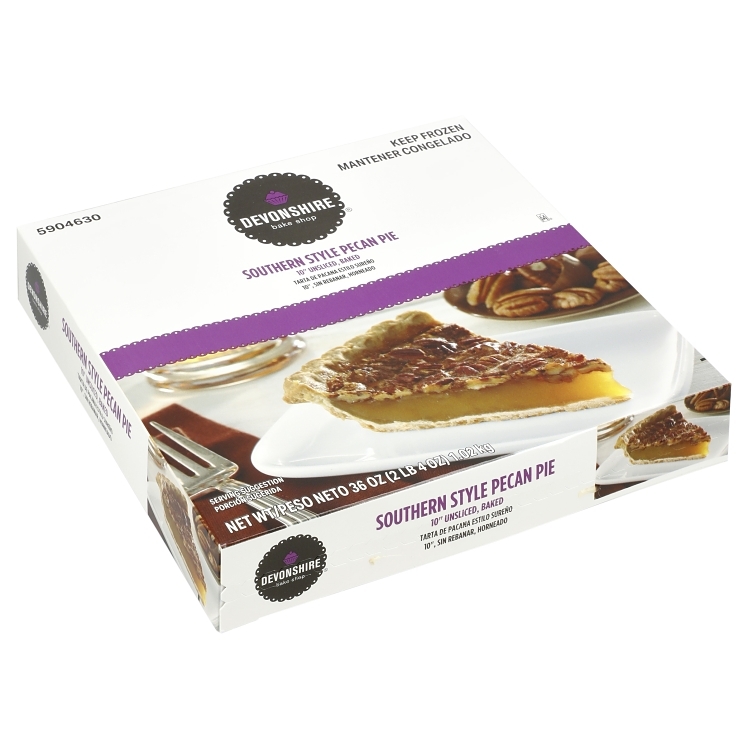 DEVONSHIRE SOUTHERN PECAN PIE 10 INCHES UNSLICED BAKED