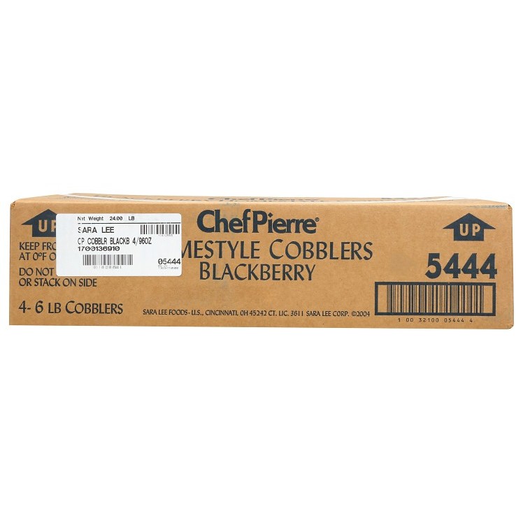 CHEF PIERRE BLACKBERRY HOMESTYLE COBBLER 1/4 SHEET UNSLICED