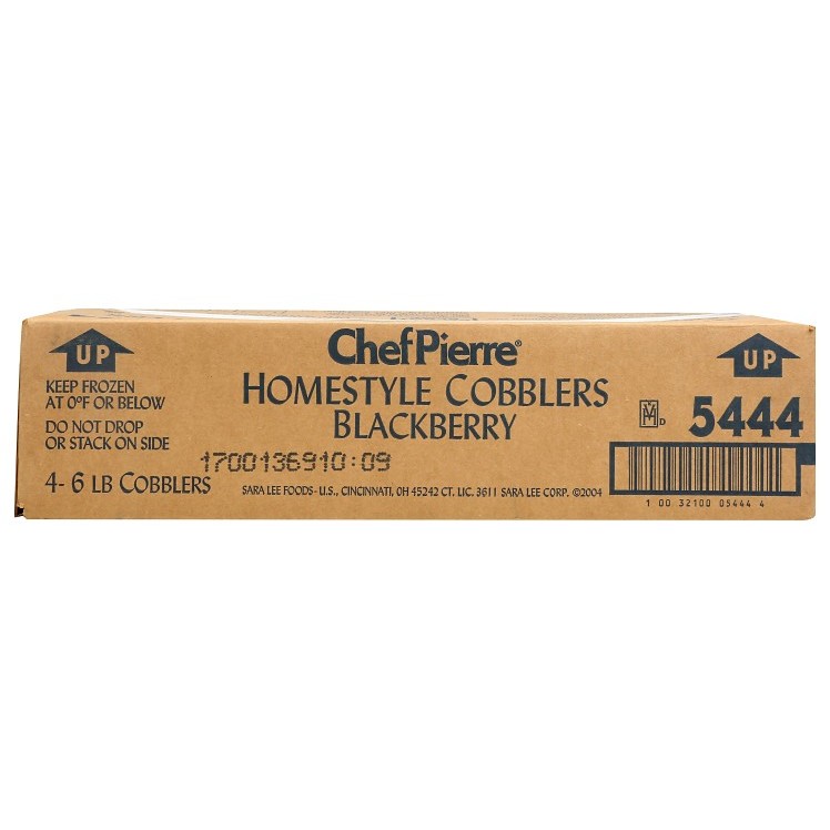 CHEF PIERRE BLACKBERRY HOMESTYLE COBBLER 1/4 SHEET UNSLICED