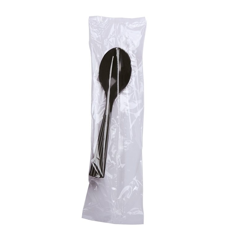 WNA INDIVDUALLY WRAPPED BLACK POLYPROPYLENE SPOONS