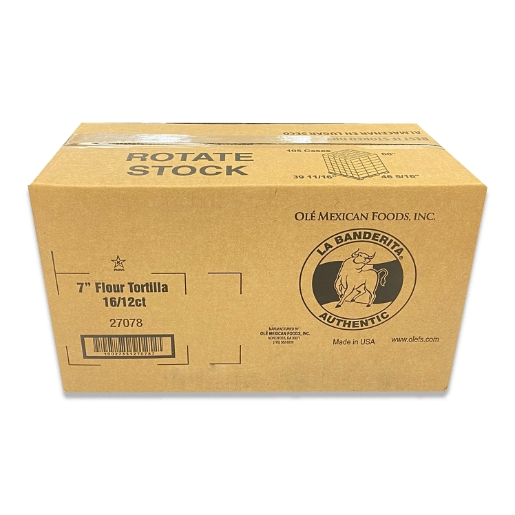 LA BANDERITA PRESSED FLOUR TORTILLA 7 INCH