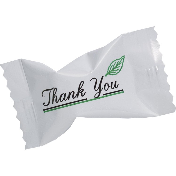 HOSPITALITY MINTS WHITE BUTTER MINT INDIVIDUALLY WRAPPED THANK YOU