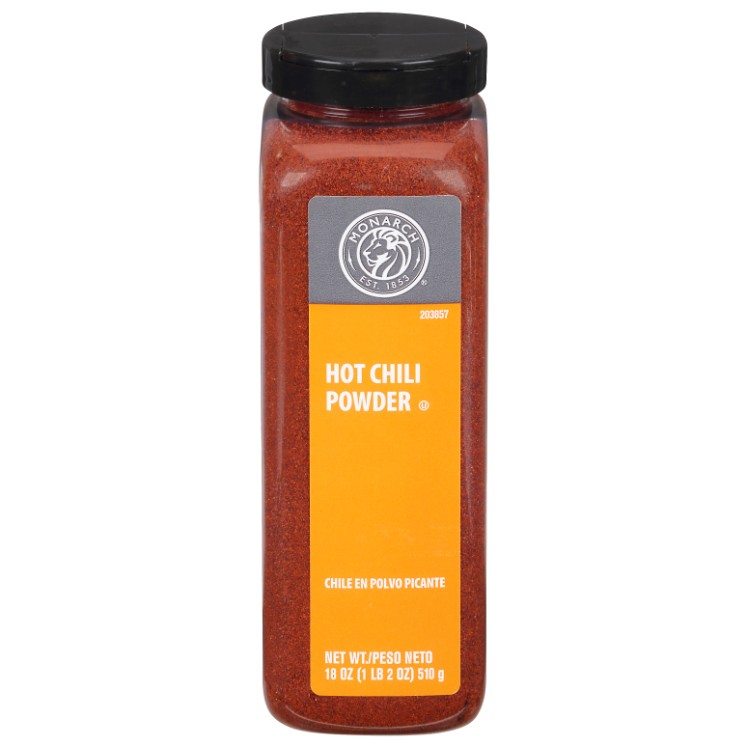 MONARCH HOT CHILI POWDER FORTIFIED PLASTIC SHAKER