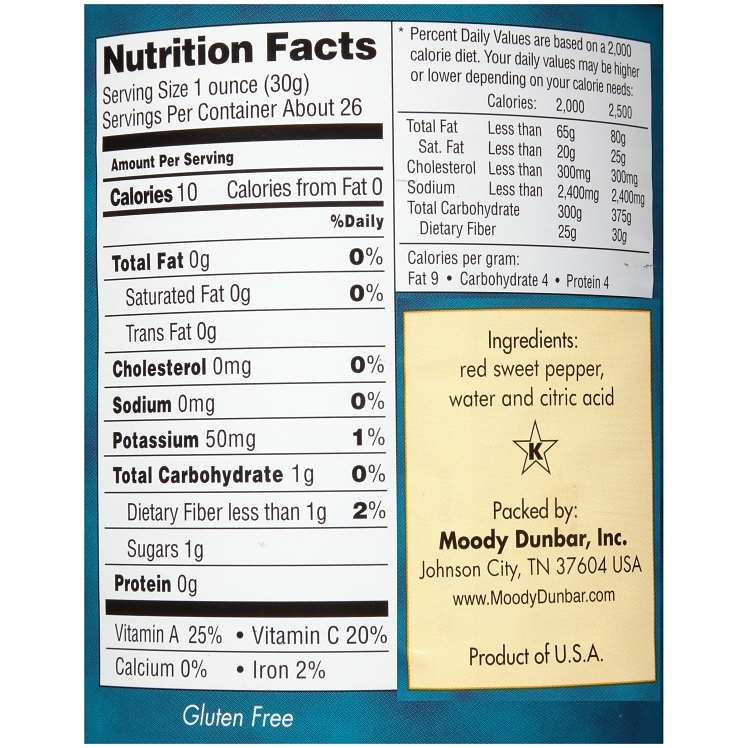 MOODY DUNBAR DICED RED PEPPERS