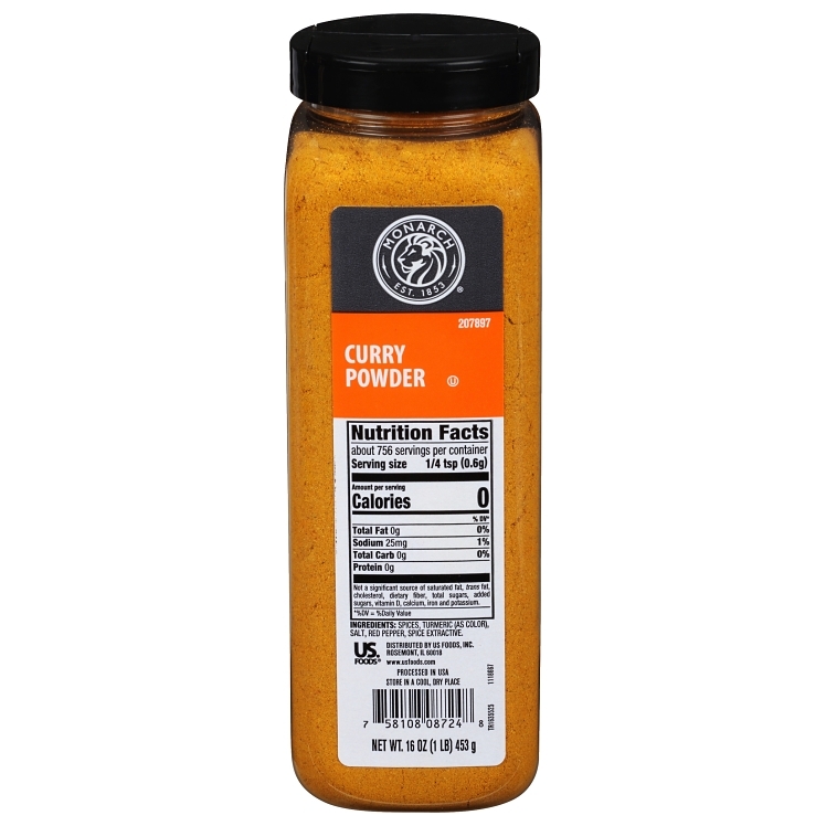 MONARCH CURRY POWDER PLASTIC SHAKER