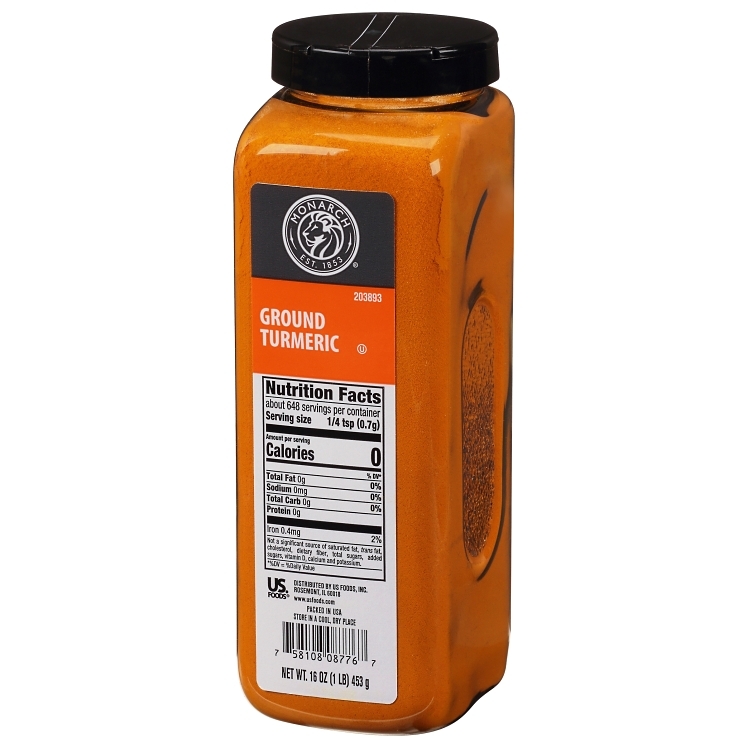 MONARCH SPICE, TURMERIC GROUND SHELF STABLE