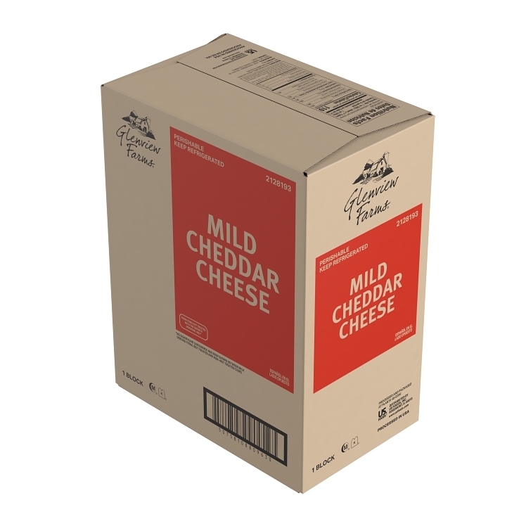 GLENVIEW FARMS MILD CHEDDAR CHEESE BLOCK BAG