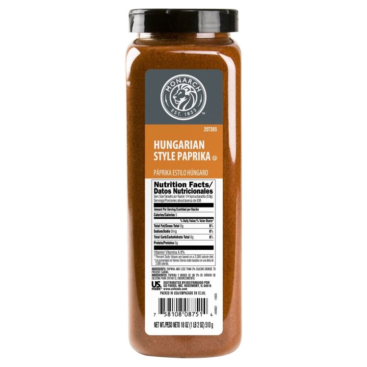 MONARCH SPICE, PAPRIKA HUNGARIAN GROUND PLASTIC