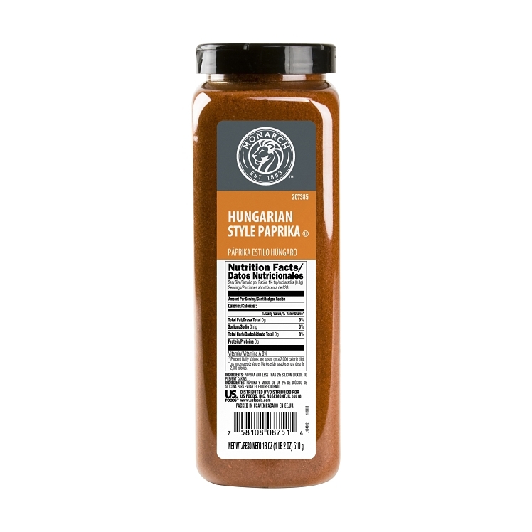 MONARCH SPICE, PAPRIKA HUNGARIAN GROUND PLASTIC