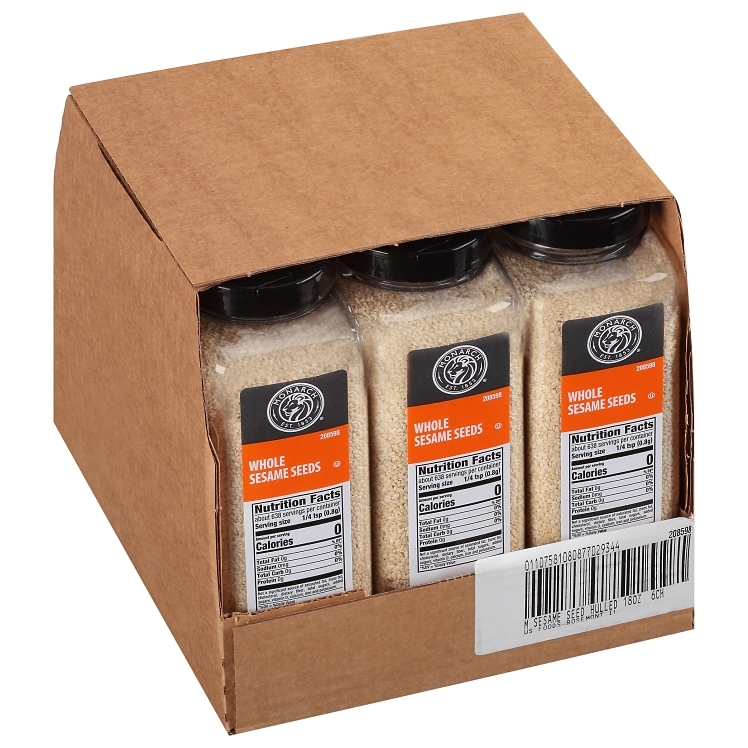 MONARCH WHOLE PLASTIC CONTAINER SESAME SEED