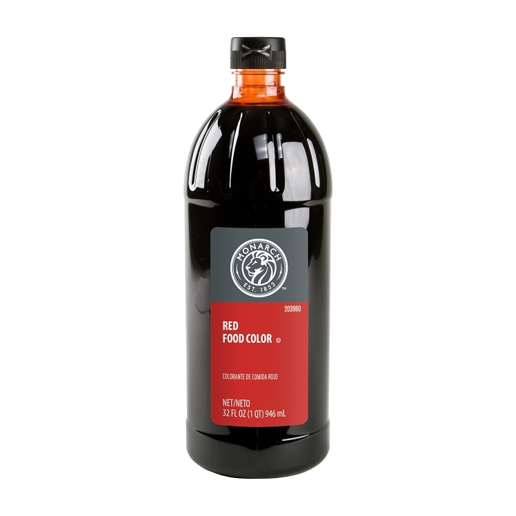 MONARCH RED LIQUID FOOD COLORING SHELF STABLE BOTTLE