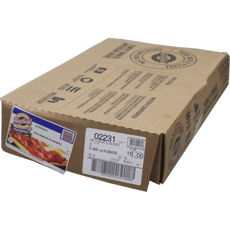 CHEF PLEASER BACON PORK 14-18 COUNT SMOKED RAW