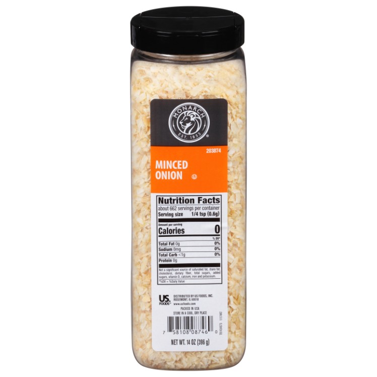 MONARCH ONION MINCED SPICE PLASTIC SHAKER