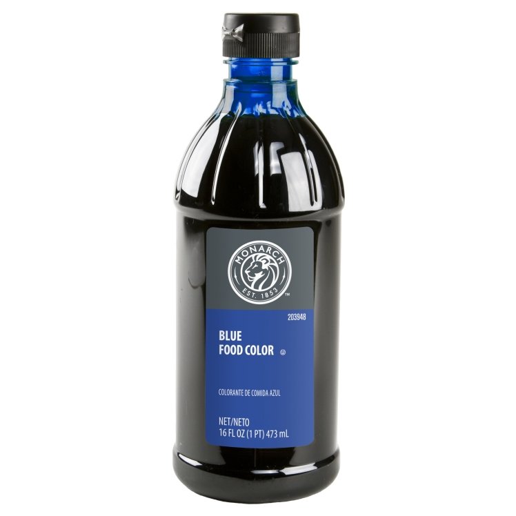 MONARCH FOOD COLORING BLUE LIQUID BOTTLE