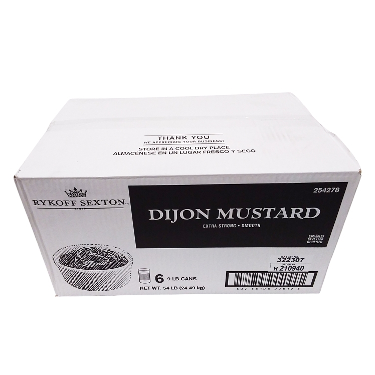 RYKOFF SEXTON MUSTARD, DIJON EXTRA STRONG CAN SHELF