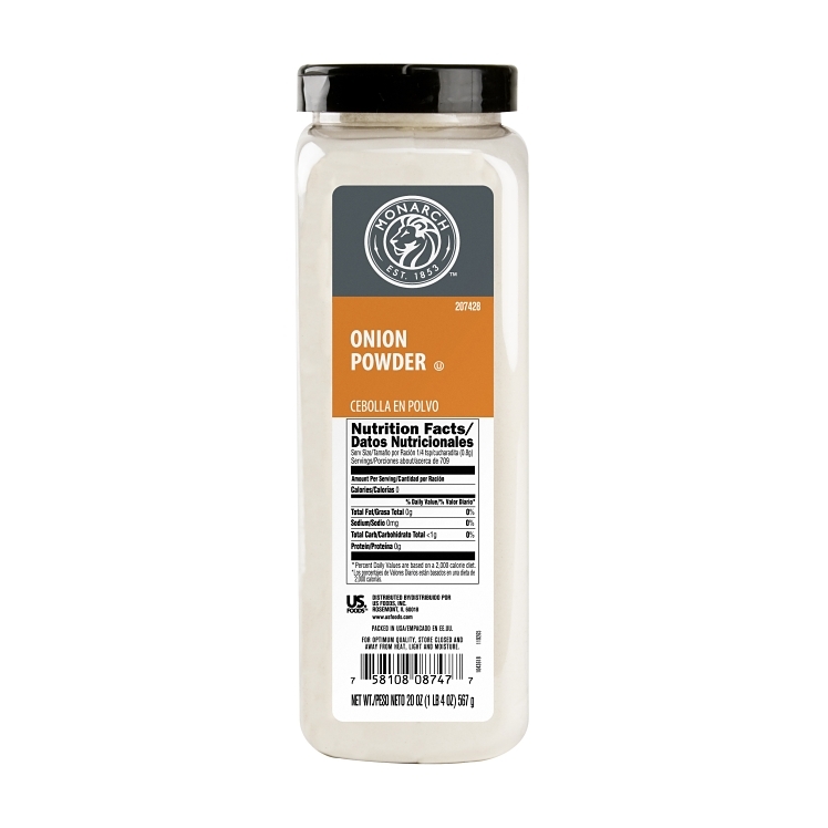 Monarch Onion Powder in Plastic Shaker Bottle