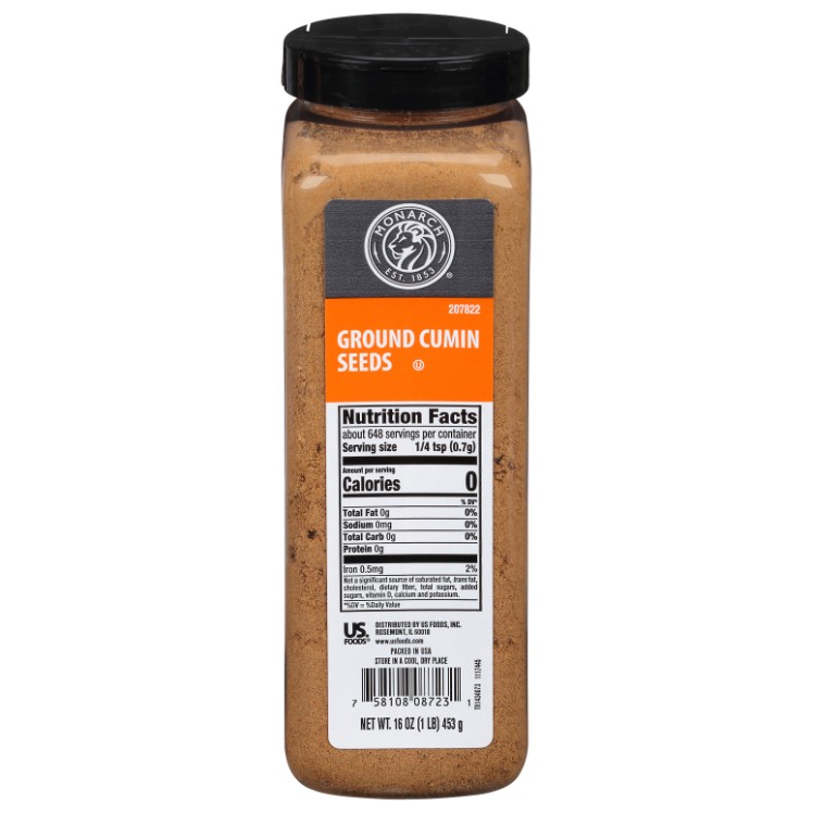 MONARCH SPICE, CUMIN GROUND PLASTIC SHAKER