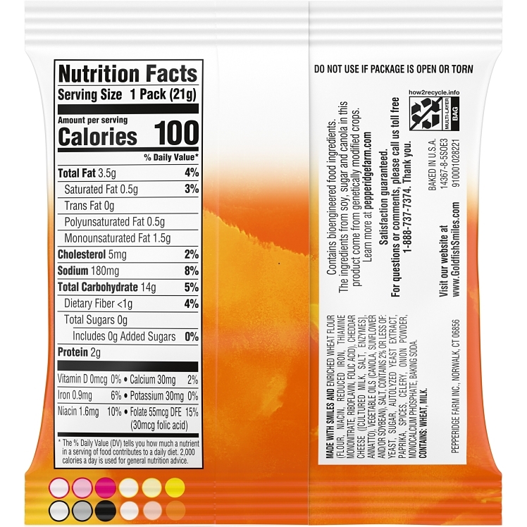 PEPPERIDGE FARM GOLDFISH SHAPED CHEDDAR CRACKER