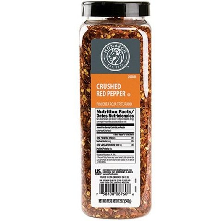 Monarch Crushed Red Chili Pepper in Plastic Shaker Bottle