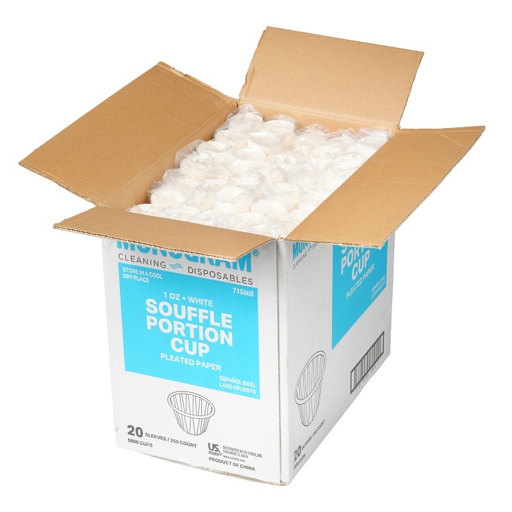 MONOGRAM CUP PAPER 1 OZ WHITE PLATED