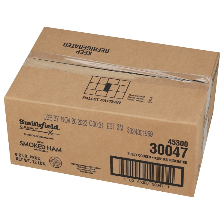 SMITHFIELD SLICED HAM WATER ADDED SMOKED REF 6/2LB