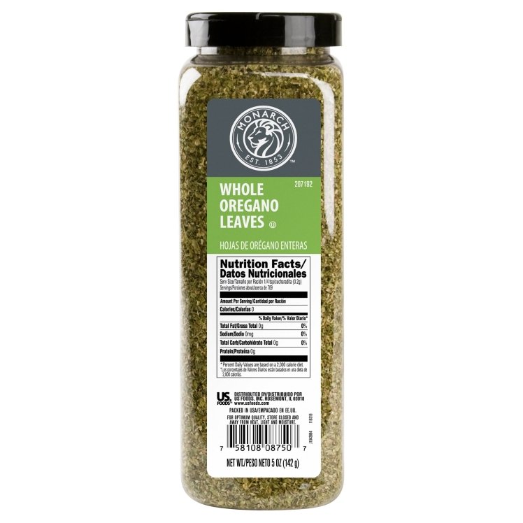 MONARCH SPICE LEAF DRIED OREGANO PLASTIC