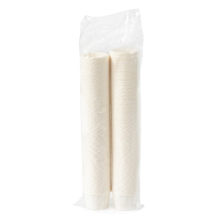 MONOGRAM CUP, SFLE PAPER 2 OZ WHITE PLATED