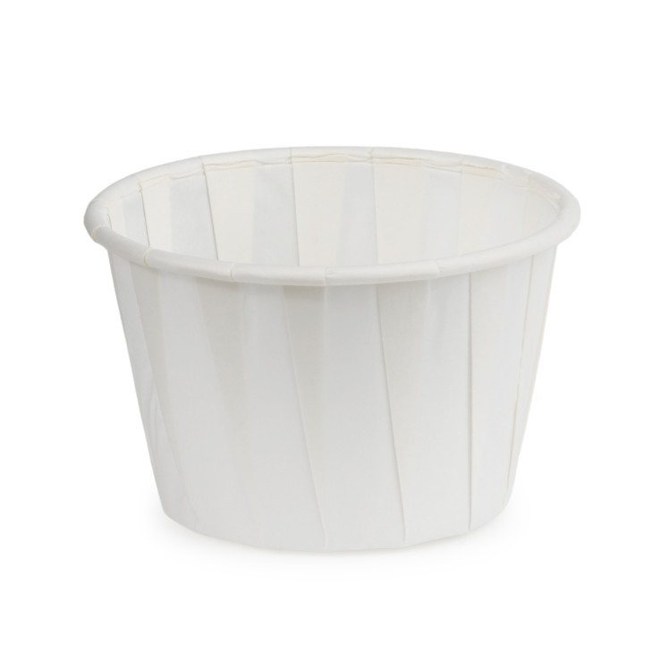 MONOGRAM CUP, SFLE PAPER 2 OZ WHITE PLATED