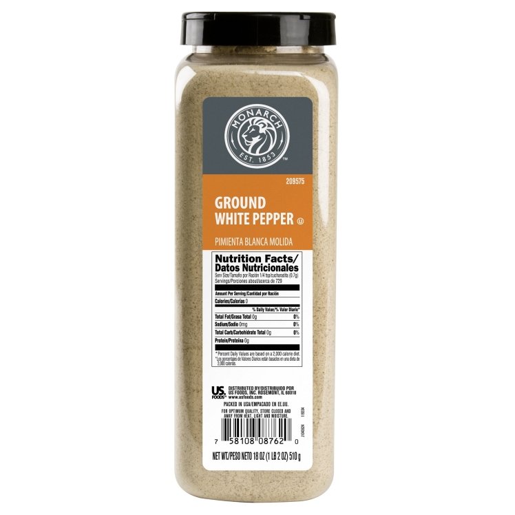 MONARCH SPICE WHITE GROUND PLASTIC SHAKER