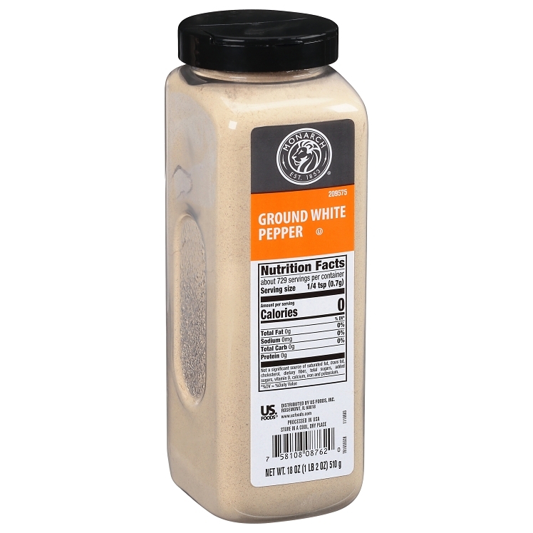 MONARCH SPICE WHITE GROUND PLASTIC SHAKER
