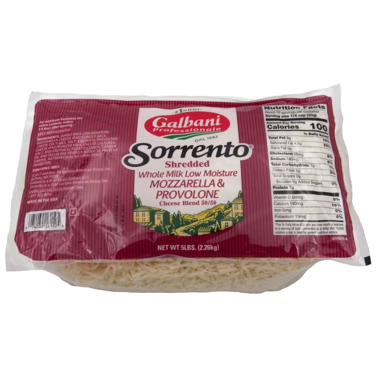 SORENTO MOZZARELLA PROVOLONE BLEND SHREDDED CHEESE
