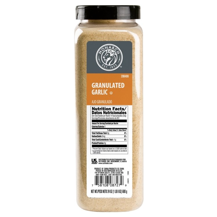 MONARCH GARLIC GRANULATED PLASTIC SHAKER