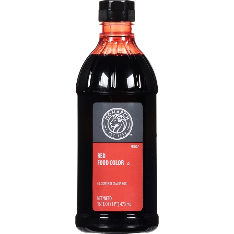 MONARCH LIQUID RED FOOD COLORING BOTTLE SHELF STABLE