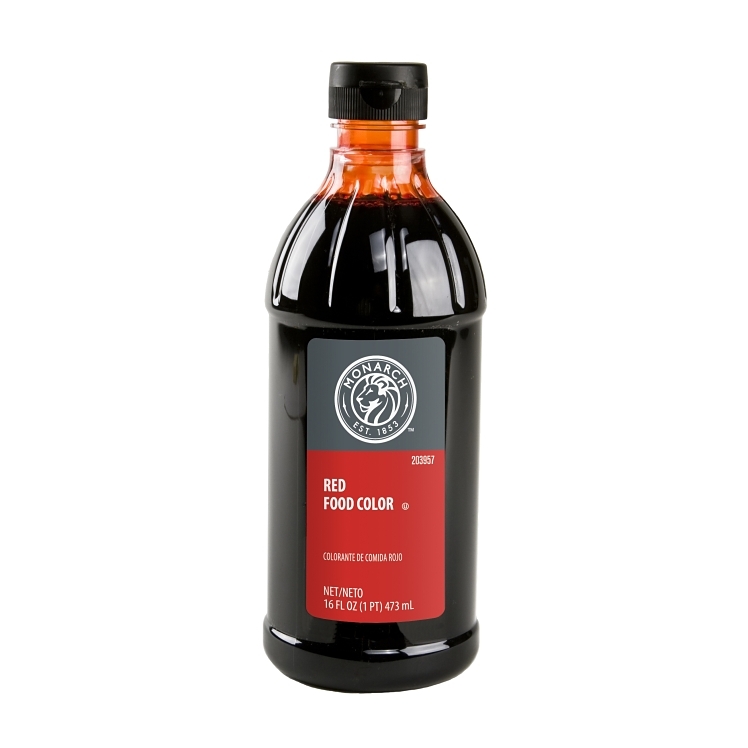 MONARCH LIQUID RED FOOD COLORING BOTTLE SHELF STABLE