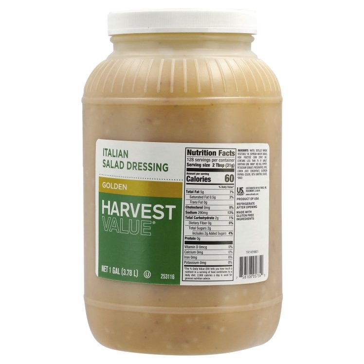 HARVEST VALUE GOLDEN ITALIAN DRESSING FORTIFIED PLASTIC