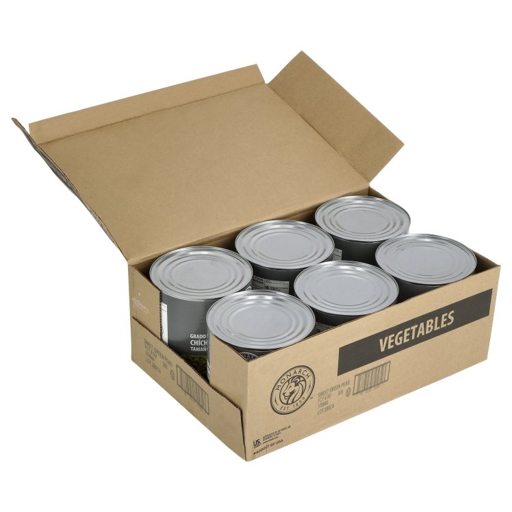 MONARCH FANCY CANNED SWEET GREEN PEAS SIEVED
