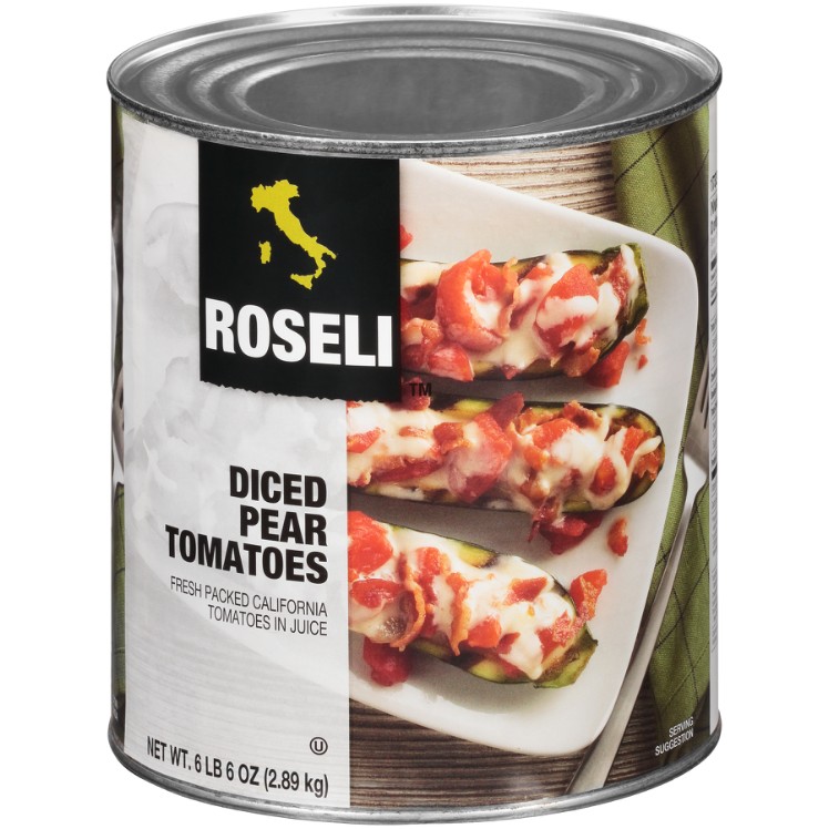 ROSELI TOMATO PEAR DICED CALIFORNIA PEELED JUICE
