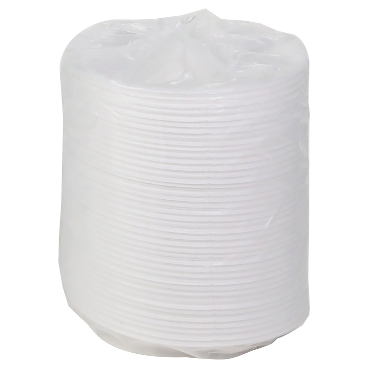 MONOGRAM 9IN 3 COMPARTMENT WHITE LAMINATED FOAM PLATES